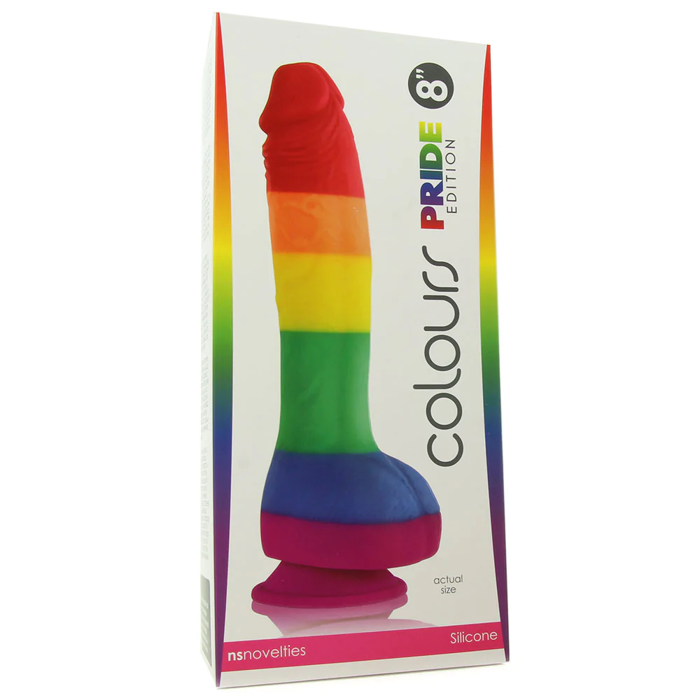 Image pour Colours Pride Edition 8 Inch Silicone Dildo in Rainbow